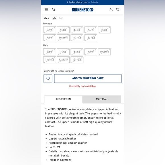 **SOLD**   Birkenstock Arizona Exquisite Leather Black Ladies 8 Men 6 Euro 39 - Picture 10 of 15